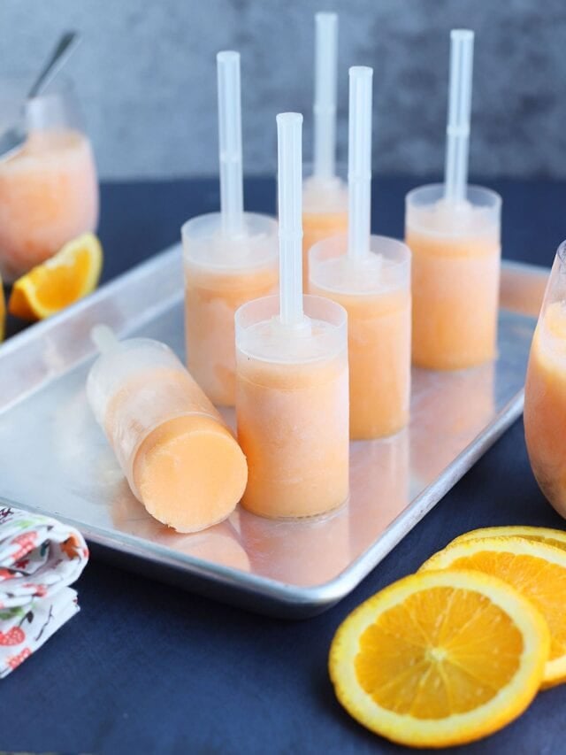 Three Ingredient Homemade Orange Sherbet Push Up Pop Recipe