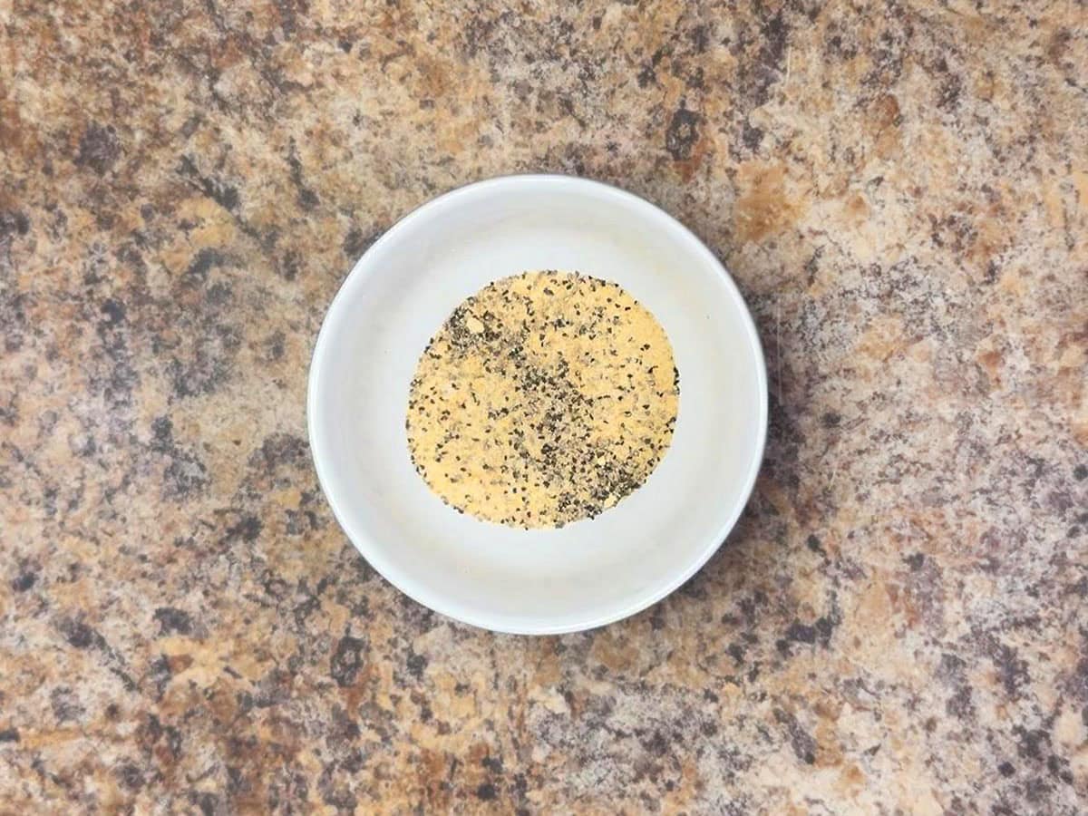 Burger seasoning mixed together in a small bowl.