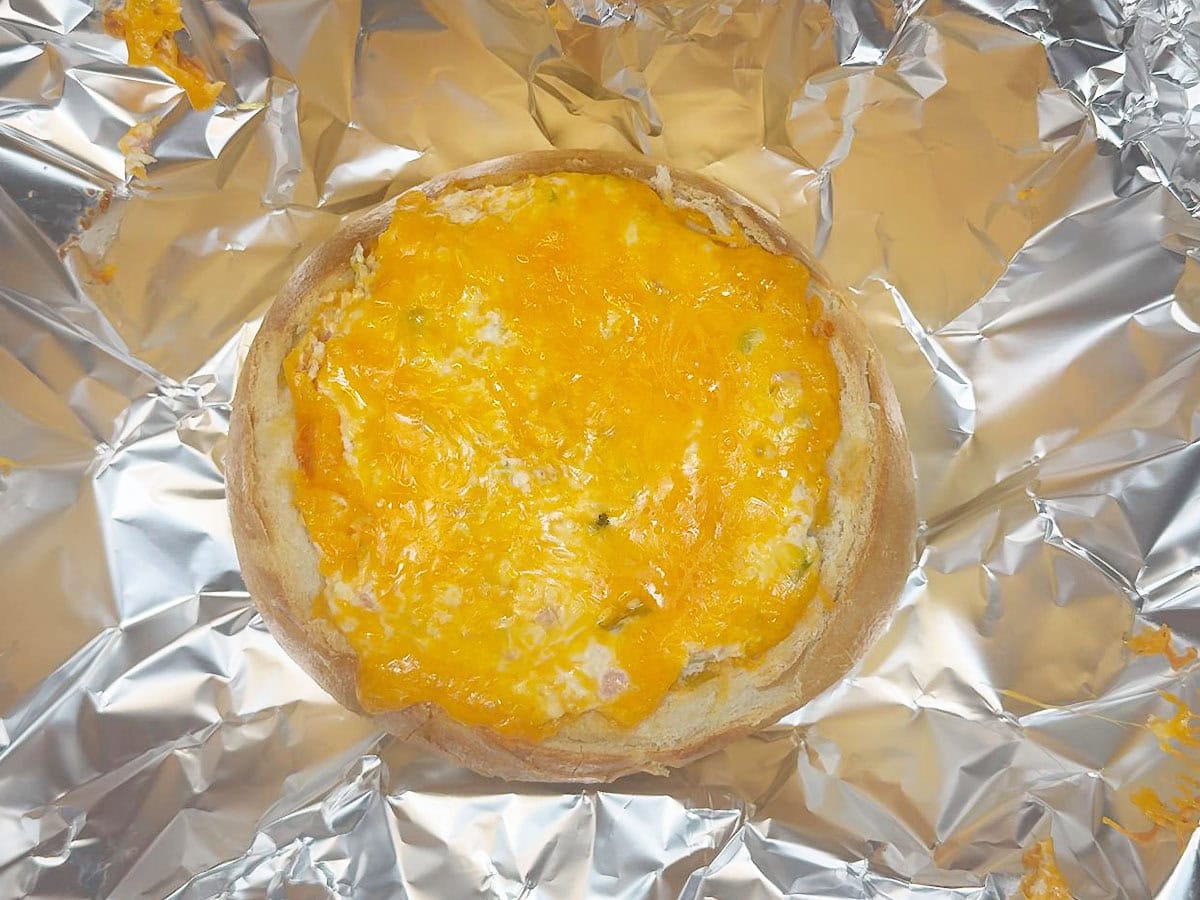 Mississippi sin dip after it has baked in the oven for one hour.
